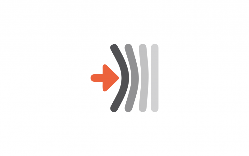 A picture conveying resilience with an arrow pushing on a series of lines but the lines do not break