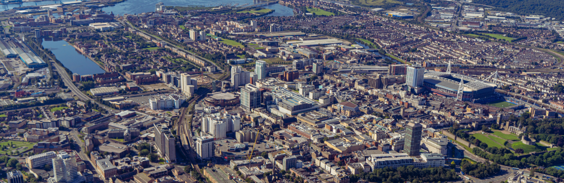 Cardiff aerial view