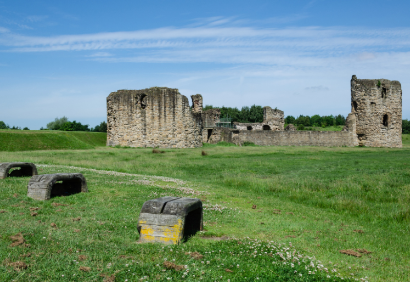 The castle, built by Edward the 1st in Flint to control the Dee estuary 